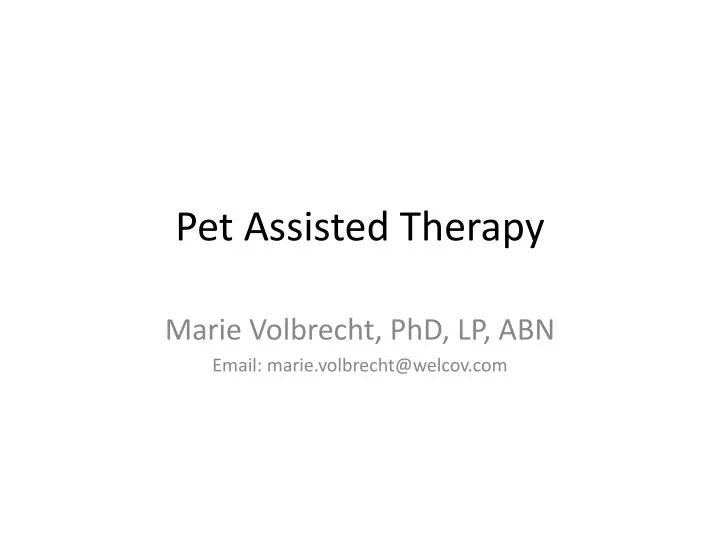 pet assisted therapy