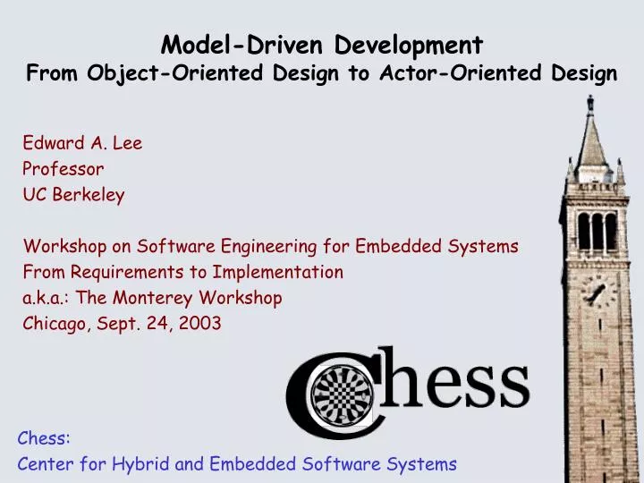 model driven development from object oriented design to actor oriented design