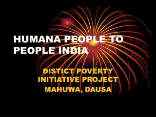 HUMANA PEOPLE TO PEOPLE INDIA