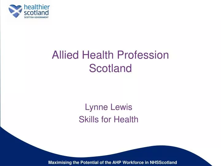 allied health profession scotland