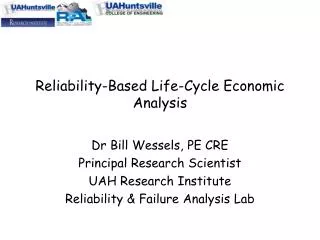 Reliability-Based Life-Cycle Economic Analysis