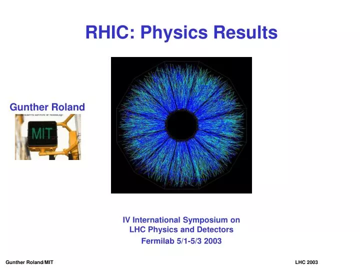 rhic physics results