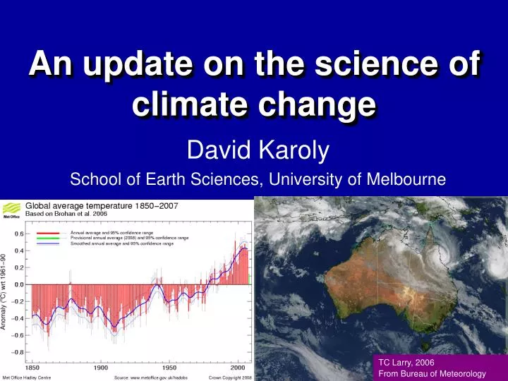 an update on the science of climate change
