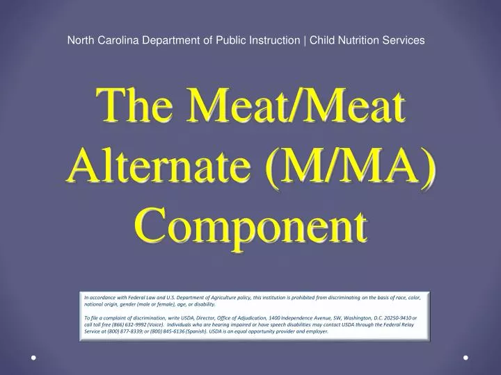 the meat meat alternate m ma component