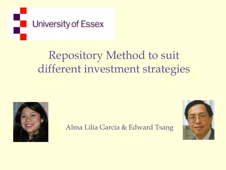 repository method to suit different investment strategies