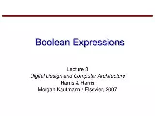 Boolean Expressions