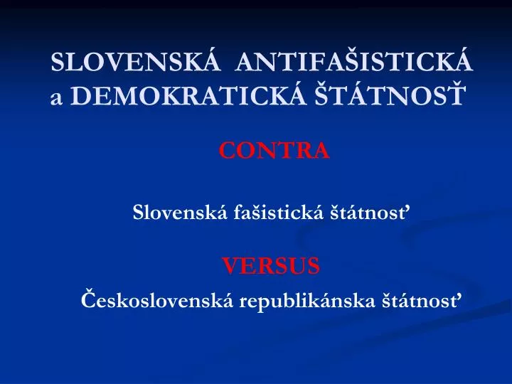 slovensk antifa istick a demokratick t tnos