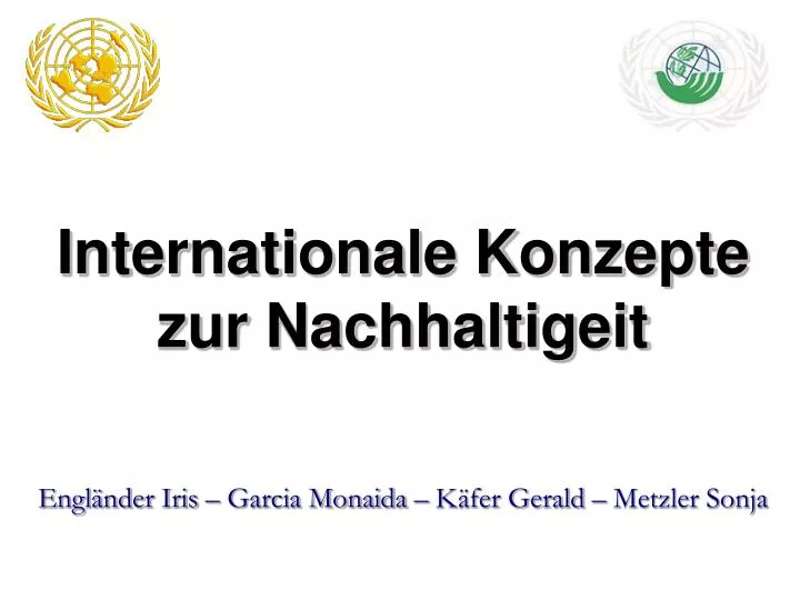 internationale konzepte zur nachhaltigeit