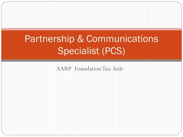 partnership communications specialist pcs