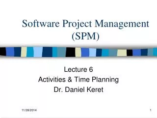 Software Project Management (SPM)