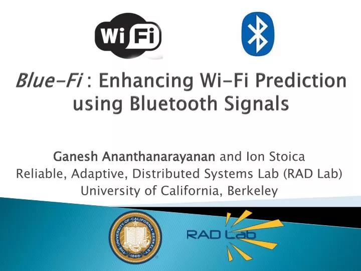 blue fi enhancing wi fi prediction using bluetooth signals