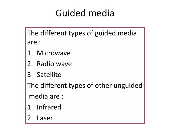 guided media