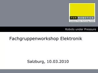 Fachgruppenworkshop Elektronik