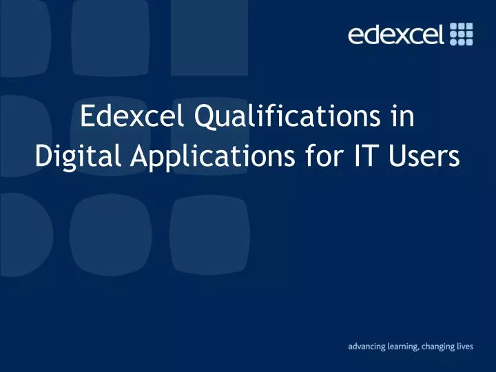 edexcel qualifications in digital applications for it users