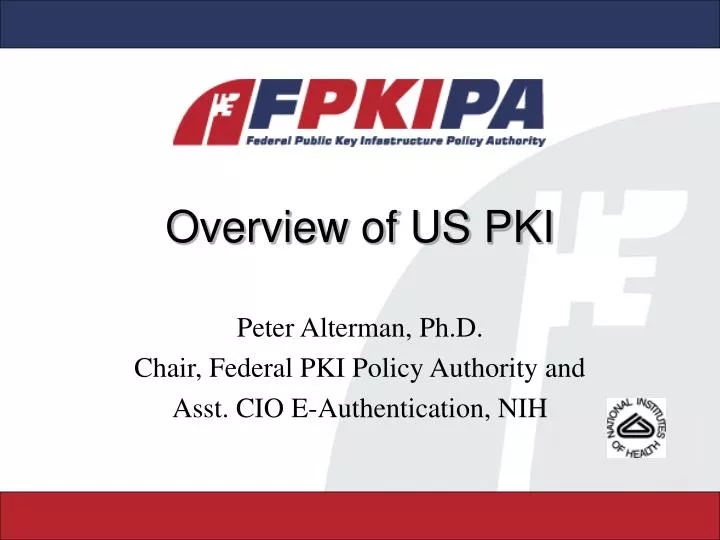 overview of us pki