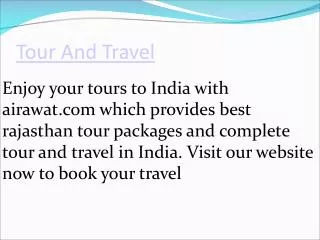 Tour And Travel