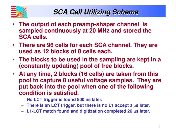 sca cell utilizing scheme