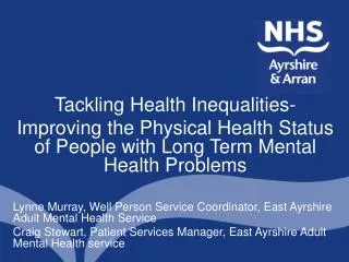 Tackling Health Inequalities-