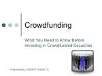 Crowdfunding - slide 1