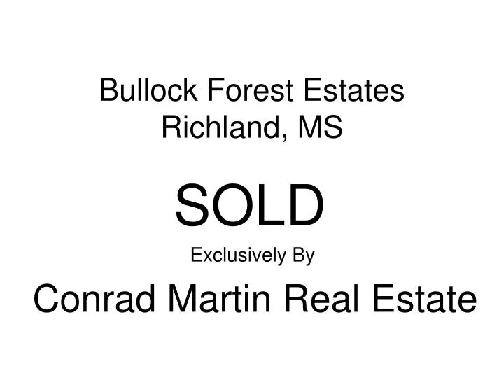 bullock forest estates richland ms