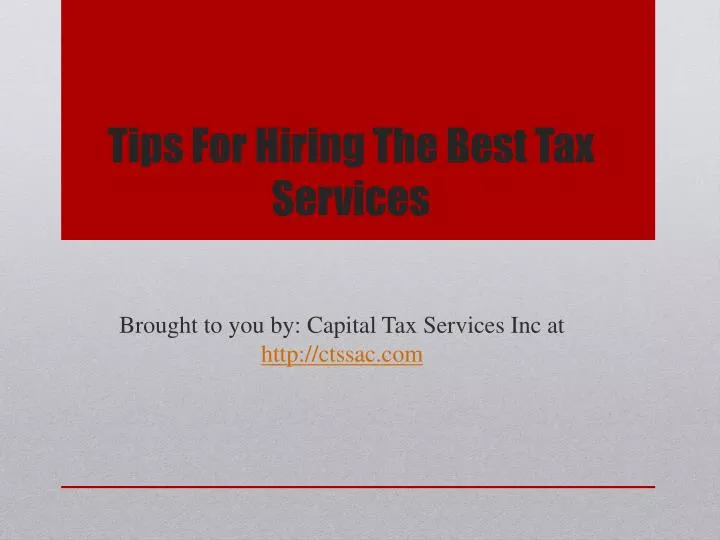 tips for hiring the best tax services
