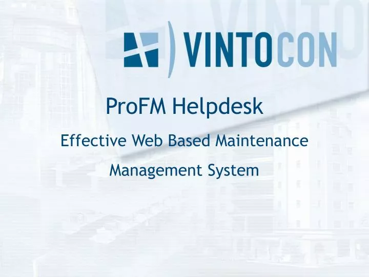 profm helpdesk effective web based maintenance management system