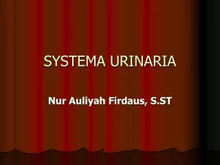 SYSTEMA URINARIA