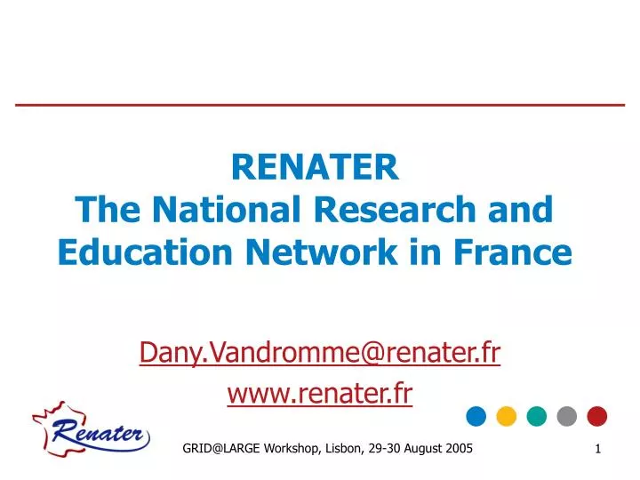 renater the national research and education network in france