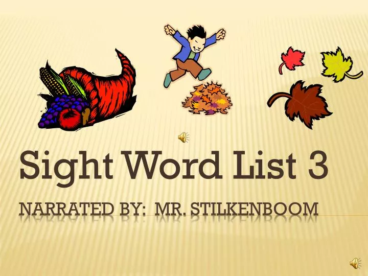 sight word list 3