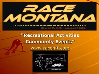 “ Recreational Activities Community Events ” racemt