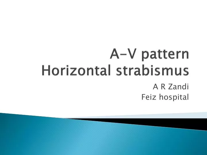 a v pattern horizontal strabismus