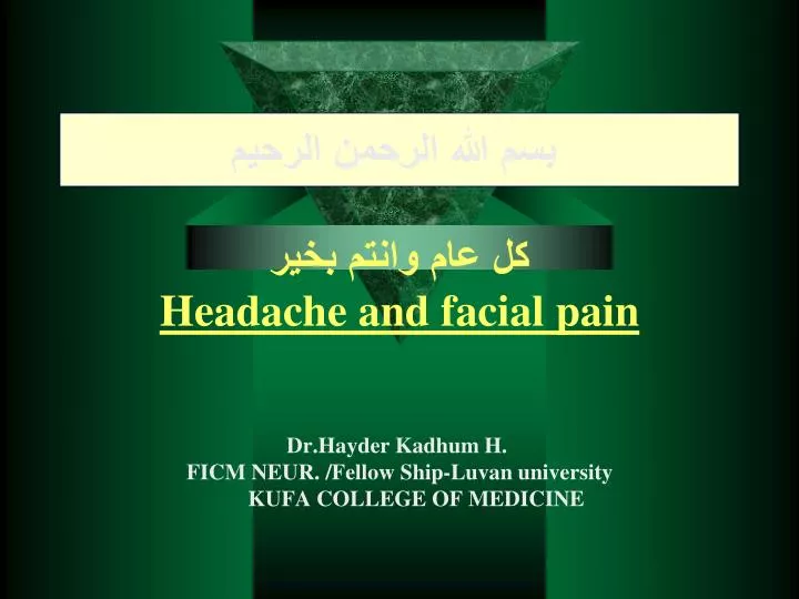 headache and facial pain