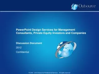 PowerPoint Design Services for Management Consultants, Private Equity Investors and Companies