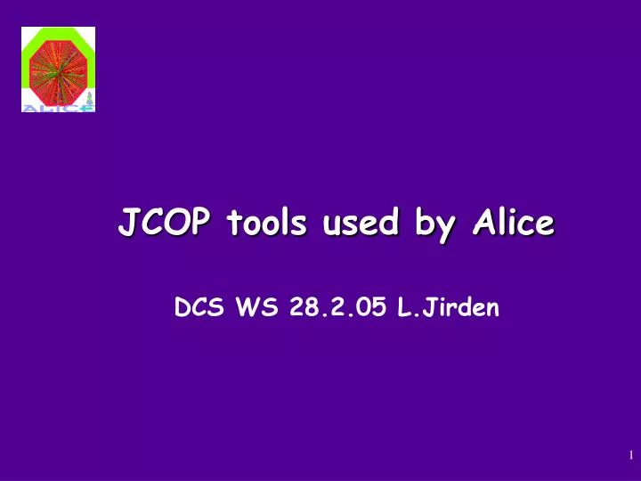 jcop tools used by alice