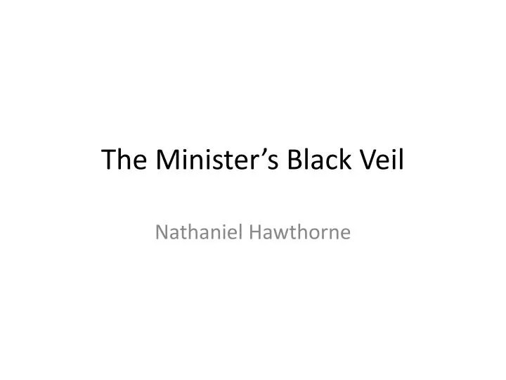 the minister s black veil
