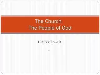 The Church 			 The People of God