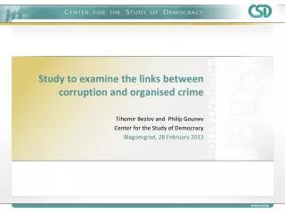 Study to examine the links between corruption and organised crime