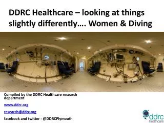 DDRC Healthcare – looking at things slightly differently…. Women &amp; Diving
