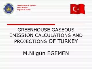 GREENHOUSE GASEOUS EMISSION CALCULATIONS AND PROJECTIONS OF TURKEY M.Nilgün EGEMEN