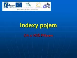 indexy pojem