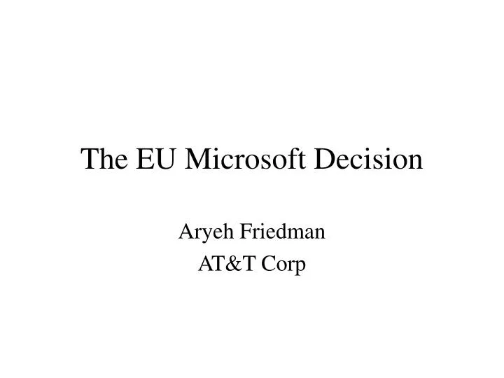 the eu microsoft decision