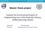 Master thesis project - slide 1