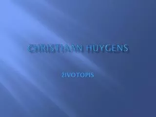christiaan huygens