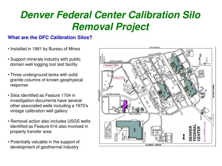 denver federal center calibration silo removal project