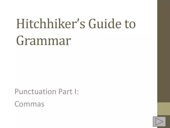 hitchhiker s guide to grammar