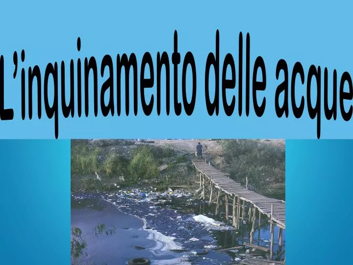 l inquinamento delle acque