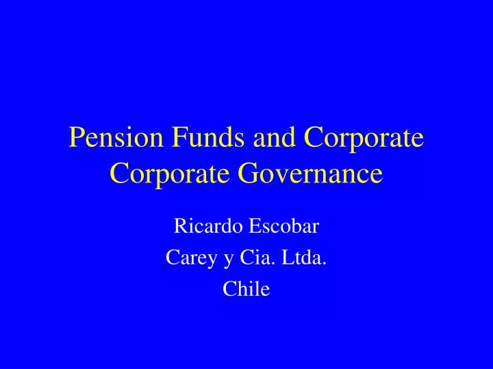 pension funds and corporate corporate governance