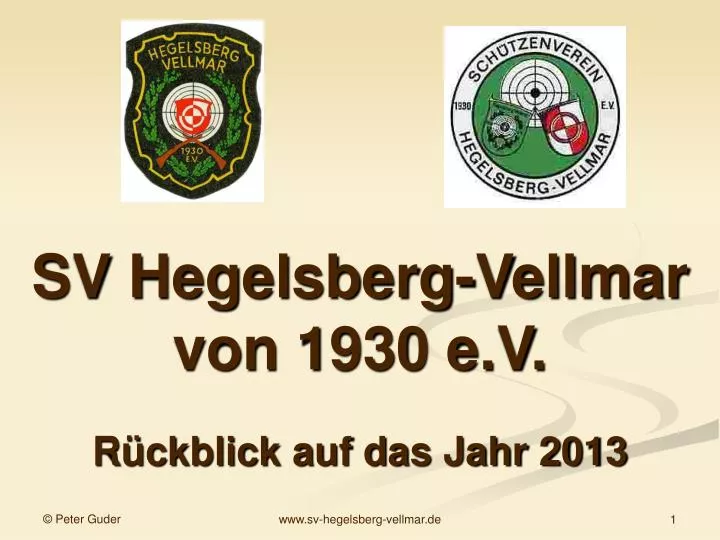 sv hegelsberg vellmar von 1930 e v r ckblick auf das jahr 2013