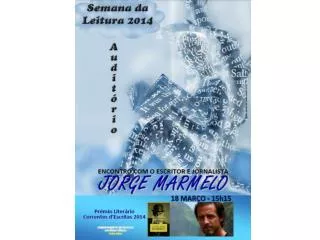 Manuel Jorge Marmelo Escritor e jornalista nascido a 22 de maio de 1971, no Porto .