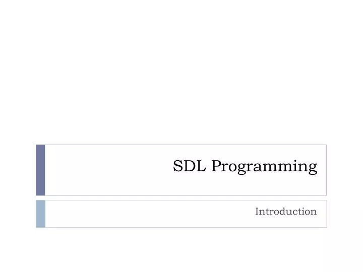 sdl programming
